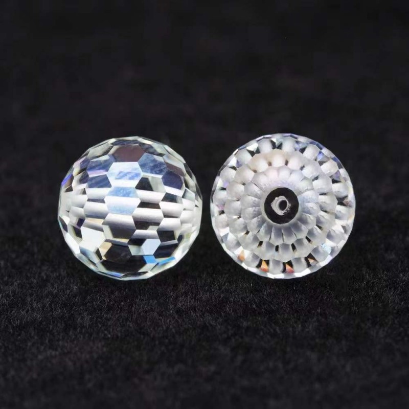 Ruif Jewelry New 4-10mm white Color Moissanite Round Beads with Hole For DIY Jewelry Bracelet and Necklace Making