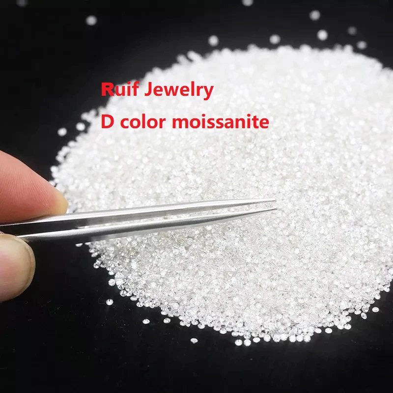 Ruif Jewelry Wholesale Price Small Sizes Round 0.8-2.9mm D Color Loose Moissanite Stone for Diamond DIY Jewelry Making