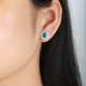 Ruif Jewelry Classic Design PT950 Platinum 2.26ct Lab Grown Emerald and 3.262ct Earrings Hand Made Gemstone Jewelry