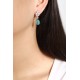 Ruif Jewelry Classic Design PT950 Platinum 11ct Lab Grown Paraiba And 1.95ct Lab Diamond Earrings Gemstone Jewelry