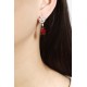 Ruif Jewelry Classic Design PT950  Platinum 8.54ct Lab Ruby  And 1.95ct Lab Diamond Earrings  Gemstone Jewelry