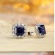 Ruif Jewelry Classic Design PT950  Platinum 6.97ct Lab Sapphire And 1.911ct Lab Diamond Earrings  Gemstone Jewelry