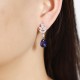Ruif Jewelry Classic Design PT950  Platinum 8.06ct Lab Sapphire  And 1.95ct Lab Diamond Earrings  Gemstone Jewelry