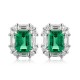 Ruif Jewelry Classic Design PT950 Platinum 2.72ct Lab Grown Emerald and 1.442ct Earrings Hand Made Gemstone Jewelry