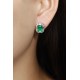 Ruif Jewelry Classic Design PT950 Platinum 2.72ct Lab Grown Emerald and 1.442ct Earrings Hand Made Gemstone Jewelry