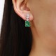 Ruif Jewelry Classic Design PT950 Platinum 8.16ct Lab Grown Emerald and 2.992ct Lab Diamond Earrings Hand Made Gemstone Jewelry