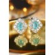 Ruif Jewelry Classic Design PT950 Platinum 6.73ct Lab Grown Paraiba And 3.967ct Lab Diamond Earrings Gemstone Jewelry