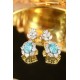 Ruif Jewelry Classic Design PT950 Platinum 6.63ct Lab Grown Paraiba And 4.557ct Lab Diamond Earrings Gemstone Jewelry