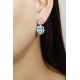 Ruif Jewelry Classic Design PT950 Platinum 6.63ct Lab Grown Paraiba And 4.557ct Lab Diamond Earrings Gemstone Jewelry