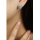Ruif Jewelry Classic Design PT950 Platinum 4.44ct Lab Grown Paraiba And 0.797ct Lab Diamond Earrings Gemstone Jewelry