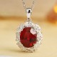 Ruif Jewelry Classic Design PT950 Platinum 5.26ct Lab Grown Ruby And 1.438ct Lab Grown Diamond Pendant Gemstone Jewelry Ruif Jewelry Classic Design PT950 Platinum 5.26ct Lab Grown Ruby And 1.438ct Lab Grown Diamond Pendant Gemstone Jewelry