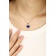 Ruif Jewelry Classic Design PT950 Platinum 5.06ct Lab Grown Sapphire And 0.277ct Lab Grown Diamond Pendant Gemstone Jewelry Ruif Jewelry Classic Design PT950 Platinum 5.06ct Lab Grown Sapphire And 0.277ct Lab Grown Diamond Pendant Gemstone Jewelry