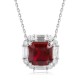 Ruif Jewelry Classic Design PT950 Platinum 3.39ct Lab Grown Ruby And 0.795ct Lab Grown Diamond Pendant Gemstone Jewelry Ruif Jewelry Classic Design PT950 Platinum 3.39ct Lab Grown Ruby And 0.795ct Lab Grown Diamond Pendant Gemstone Jewelry