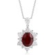 Ruif Jewelry Classic Design PT950 Platinum 6.94ct Lab Grown Ruby And 3.295ct Lab Grown Diamond Pendant Gemstone Jewelry Ruif Jewelry Classic Design PT950 Platinum 6.94ct Lab Grown Ruby And 3.295ct Lab Grown Diamond Pendant Gemstone Jewelry