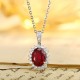 Ruif Jewelry Classic Design PT950 Platinum 2.09ct Lab Grown Ruby And 0.311ct Lab Grown Diamond Pendant Gemstone Jewelry Ruif Jewelry Classic Design PT950 Platinum 2.09ct Lab Grown Ruby And 0.311ct Lab Grown Diamond Pendant Gemstone Jewelry