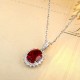 Ruif Jewelry Classic Design PT950 Platinum 2.09ct Lab Grown Ruby And 0.311ct Lab Grown Diamond Pendant Gemstone Jewelry Ruif Jewelry Classic Design PT950 Platinum 2.09ct Lab Grown Ruby And 0.311ct Lab Grown Diamond Pendant Gemstone Jewelry