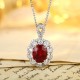 Ruif Jewelry Classic Design PT950 Platinum 2.51ct Lab Grown Ruby And 0.6925ct Lab Grown Diamond Pendant Gemstone Jewelry Ruif Jewelry Classic Design PT950 Platinum 2.51ct Lab Grown Ruby And 0.6925ct Lab Grown Diamond Pendant Gemstone Jewelry