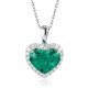 Ruif Jewelry Classic Design PT950 Platinum 3.50ct Lab Grown Emerald And 0.3325ct Lab Grown Diamong Pendant Gemstone Jewelry Ruif Jewelry Classic Design PT950 Platinum 3.50ct Lab Grown Emerald And 0.3325ct Lab Grown Diamong Pendant Gemstone Jewelry