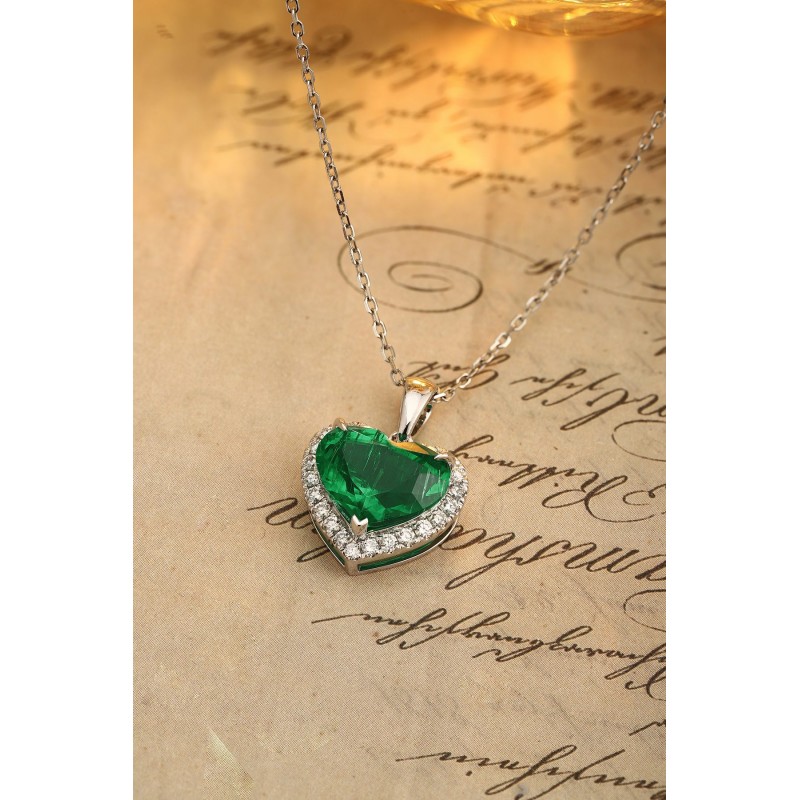 Ruif Jewelry Classic Design PT950 Platinum 3.50ct Lab Grown Emerald And 0.3325ct Lab Grown Diamong Pendant Gemstone Jewelry Ruif Jewelry Classic Design PT950 Platinum 3.50ct Lab Grown Emerald And 0.3325ct Lab Grown Diamong Pendant Gemstone Jewelry