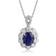 Ruif Jewelry Classic Design PT950 Platinum 2.51ct Lab Grown Sapphire And 0.69ct Lab Grown Diamond Pendant Gemstone Jewelry Ruif Jewelry Classic Design PT950 Platinum 2.51ct Lab Grown Sapphire And 0.69ct Lab Grown Diamond Pendant Gemstone Jewelry