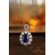 Ruif Jewelry Classic Design PT950 Platinum 2.51ct Lab Grown Sapphire And 0.69ct Lab Grown Diamond Pendant Gemstone Jewelry Ruif Jewelry Classic Design PT950 Platinum 2.51ct Lab Grown Sapphire And 0.69ct Lab Grown Diamond Pendant Gemstone Jewelry
