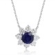 Ruif Jewelry Classic Design PT950 Platinum 1.59ct Lab Grown Sapphire And 1.075ct Lab Grown Diamond Pendant Gemstone Jewelry Ruif Jewelry Classic Design PT950 Platinum 1.59ct Lab Grown Sapphire And 1.075ct Lab Grown Diamond Pendant Gemstone Jewelry