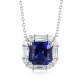 Ruif Jewelry Classic Design PT950 Platinum 3.18ct Lab Grown Sapphire And 0.716ct Lab Grown Diamond Pendant Gemstone Jewelry Ruif Jewelry Classic Design PT950 Platinum 3.18ct Lab Grown Sapphire And 0.716ct Lab Grown Diamond Pendant Gemstone Jewelry
