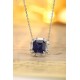 Ruif Jewelry Classic Design PT950 Platinum 3.18ct Lab Grown Sapphire And 0.716ct Lab Grown Diamond Pendant Gemstone Jewelry Ruif Jewelry Classic Design PT950 Platinum 3.18ct Lab Grown Sapphire And 0.716ct Lab Grown Diamond Pendant Gemstone Jewelry