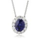 Ruif Jewelry Classic Design PT950 Platinum 2.97ct Lab Grown Sapphire And 0.87ct Lab Grown Diamond Pendant Gemstone Jewelry Ruif Jewelry Classic Design PT950 Platinum 2.97ct Lab Grown Sapphire And 0.87ct Lab Grown Diamond Pendant Gemstone Jewelry