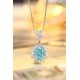 Ruif Jewelry Classic Design PT950 Platinum 4.61ct Lab Grown Paraiba Pendant And 1.649ct Lab Diamond Pendant Gemstone Jewelry