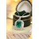 Ruif Jewelry Classic Design PT950 Platinum 3.1ct Lab Grown Emerald And 1.287ct Lab Grown Diamong Pendant Gemstone Jewelry