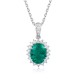 Ruif Jewelry Classic Design PT950 Platinum 1.45ct Lab Grown Emerald And 0.311ct Lab Grown Diamong Pendant Gemstone Jewelry Ruif Jewelry Classic Design PT950 Platinum 1.45ct Lab Grown Emerald And 0.311ct Lab Grown Diamong Pendant Gemstone Jewelry