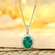 Ruif Jewelry Classic Design PT950 Platinum 1.45ct Lab Grown Emerald And 0.311ct Lab Grown Diamong Pendant Gemstone Jewelry Ruif Jewelry Classic Design PT950 Platinum 1.45ct Lab Grown Emerald And 0.311ct Lab Grown Diamong Pendant Gemstone Jewelry