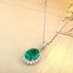 Ruif Jewelry Classic Design PT950 Platinum 1.45ct Lab Grown Emerald And 0.311ct Lab Grown Diamong Pendant Gemstone Jewelry Ruif Jewelry Classic Design PT950 Platinum 1.45ct Lab Grown Emerald And 0.311ct Lab Grown Diamong Pendant Gemstone Jewelry