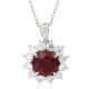 Ruif Jewelry Classic Design PT950 Platinum 3.61ct Lab Grown Ruby And 1.055ct Lab Grown Diamond Pendant Gemstone Jewelry Ruif Jewelry Classic Design PT950 Platinum 3.61ct Lab Grown Ruby And 1.055ct Lab Grown Diamond Pendant Gemstone Jewelry