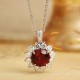 Ruif Jewelry Classic Design PT950 Platinum 3.61ct Lab Grown Ruby And 1.055ct Lab Grown Diamond Pendant Gemstone Jewelry Ruif Jewelry Classic Design PT950 Platinum 3.61ct Lab Grown Ruby And 1.055ct Lab Grown Diamond Pendant Gemstone Jewelry