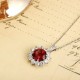 Ruif Jewelry Classic Design PT950 Platinum 3.61ct Lab Grown Ruby And 1.055ct Lab Grown Diamond Pendant Gemstone Jewelry Ruif Jewelry Classic Design PT950 Platinum 3.61ct Lab Grown Ruby And 1.055ct Lab Grown Diamond Pendant Gemstone Jewelry