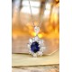 Ruif Jewelry Classic Design PT950 Platinum 4.97ct Lab Grown Sapphire And 3.911ct Lab Grown Diamond Nacklace Gemstone Jewelry