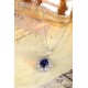 Ruif Jewelry Classic Design PT950 Platinum 4.97ct Lab Grown Sapphire And 3.911ct Lab Grown Diamond Nacklace Gemstone Jewelry