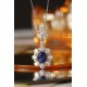 Ruif Jewelry Classic Design PT950 Platinum 3.8ct Lab Grown Sapphire And 3.78ct Lab Grown Diamond Pendant Gemstone Jewelry