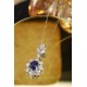 Ruif Jewelry Classic Design PT950 Platinum 3.8ct Lab Grown Sapphire And 3.78ct Lab Grown Diamond Pendant Gemstone Jewelry