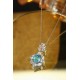 Ruif Jewelry Classic Design PT950 Platinum 4.56ct Lab Grown Paraiba Pendant And 3.034ct Lab Diamond Pendant Gemstone Jewelry