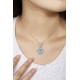 Ruif Jewelry Classic Design PT950 Platinum 4.56ct Lab Grown Paraiba Pendant And 3.034ct Lab Diamond Pendant Gemstone Jewelry