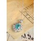 Ruif Jewelry Classic Design PT950 Platinum 6.69ct Lab Grown Paraiba Pendant And 2.795ct Lab Diamond Pendant Gemstone Jewelry