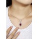 Ruif Jewelry Classic Design PT950 Platinum 3.72ct Lab Grown Ruby And 3.823ct Lab Grown Diamond Pendant Gemstone Jewelry