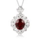 Ruif Jewelry Classic Design PT950 Platinum 5.48ct Lab Grown Ruby And 2.942ct Lab Grown Diamond Pendant Gemstone Jewelry