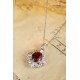 Ruif Jewelry Classic Design PT950 Platinum 5.48ct Lab Grown Ruby And 2.942ct Lab Grown Diamond Pendant Gemstone Jewelry