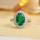 Ruif Jewelry Classic Design PT950 Platinum Ring 2.37ct Lab Grown Emerald and 0.57ct Lab Grown Diamond Ring Gemstone Jewelry Ruif Jewelry Classic Design PT950 Platinum Ring 2.37ct Lab Grown Emerald and 0.57ct Lab Grown Diamond Ring Gemstone Jewelry