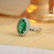 Ruif Jewelry Classic Design PT950 Platinum Ring 2.37ct Lab Grown Emerald and 0.57ct Lab Grown Diamond Ring Gemstone Jewelry Ruif Jewelry Classic Design PT950 Platinum Ring 2.37ct Lab Grown Emerald and 0.57ct Lab Grown Diamond Ring Gemstone Jewelry