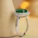 Ruif Jewelry Classic Design PT950 Platinum Ring 2.37ct Lab Grown Emerald and 0.57ct Lab Grown Diamond Ring Gemstone Jewelry Ruif Jewelry Classic Design PT950 Platinum Ring 2.37ct Lab Grown Emerald and 0.57ct Lab Grown Diamond Ring Gemstone Jewelry